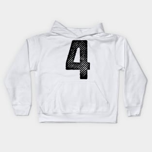 Rough Number 4 Kids Hoodie